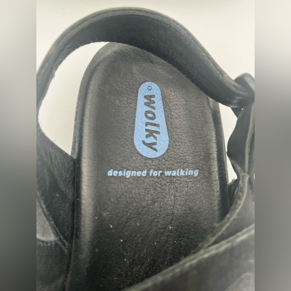 Wolky Nimes 2 Strap Adjustable Walking Sandals Black Nubuck comfy capsule 6.5 37 - Picture 4 of 7